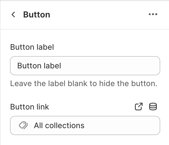 Button block settings